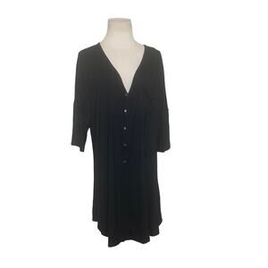 Ekouaer short sleeves 1/2 button mini dress size XXL